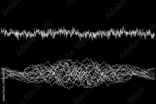 Sound wave graphic symbol, abstract digital music equalizer. Speaking sound wave illustration, digital frequency voice visualization