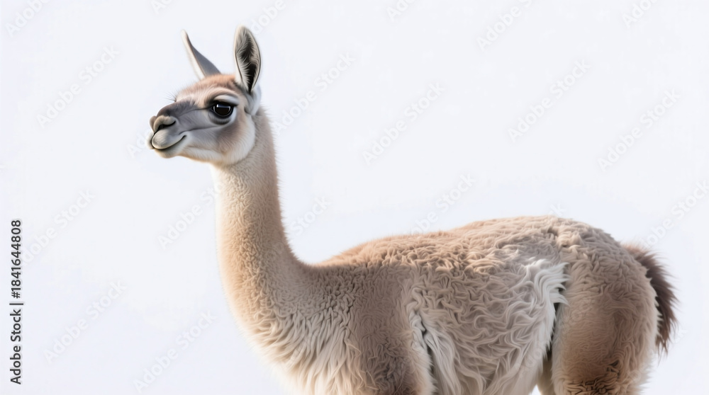 Obraz premium guanaco isolated on white background