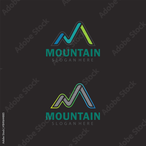 Artistic Mountain Range Illustration Logo for Creative Outdoor Travel and Adventure Brands