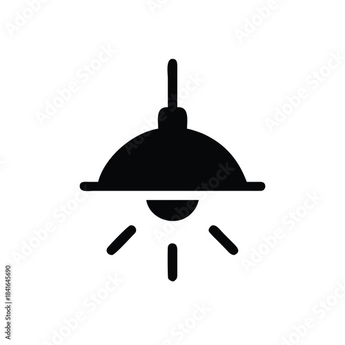 lamp, light, bulb, brightness, glow, illumination, shine, minimal, outline, rays, energy