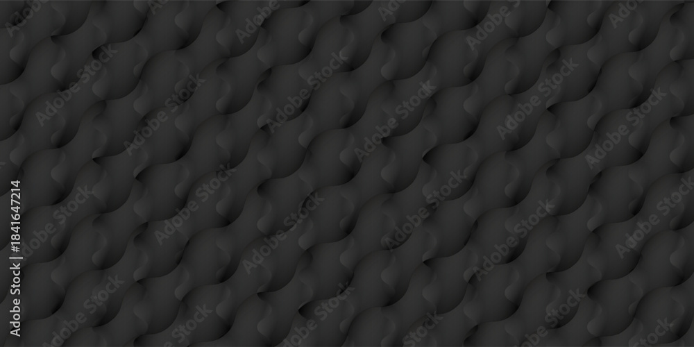 Naklejka premium Upholstery quilted background. Black leather texture sofa backdrop. Seamless texture quilted background