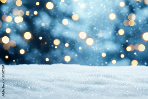 Wallpaper Mural Magical winter scene with sparkling snow and soft glowing lights Torontodigital.ca