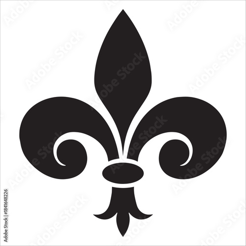 Classic Fleur-De-Lis Silhouette Icon