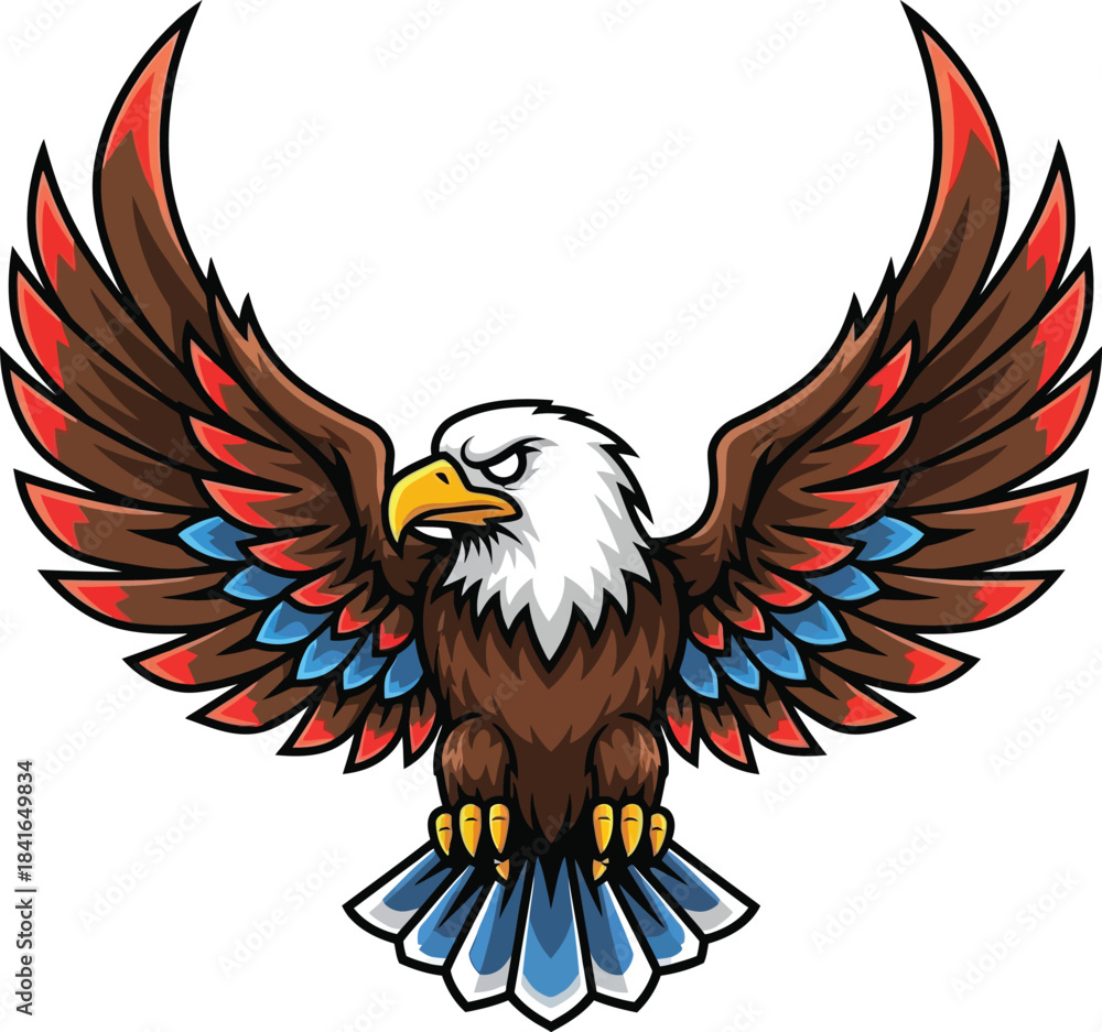 Fototapeta premium eagle with red plumage predatory birds
