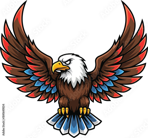 eagle with red plumage predatory birds