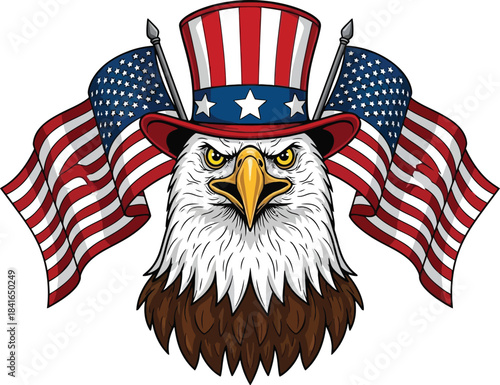 american flag with a flag