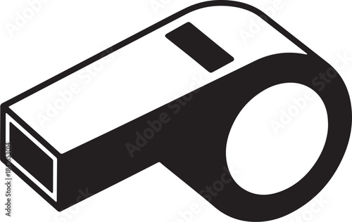 Referee Whistle Icon Vector Design Sports Coach Trainer Tool Graphic