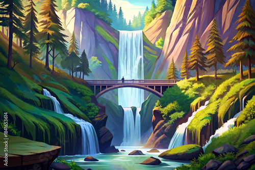 Multnomah Falls drops in two elegant tiers surrounded by lush forests, creating a picturesque and easily accessible waterfall that remains one of Oregon’s most beloved natural attractions