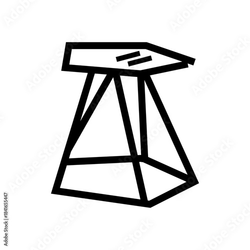 vector illustration of an chair simple
