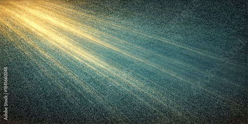 Abstract light blue background with sun rays over a peaceful summer seascape and clouds