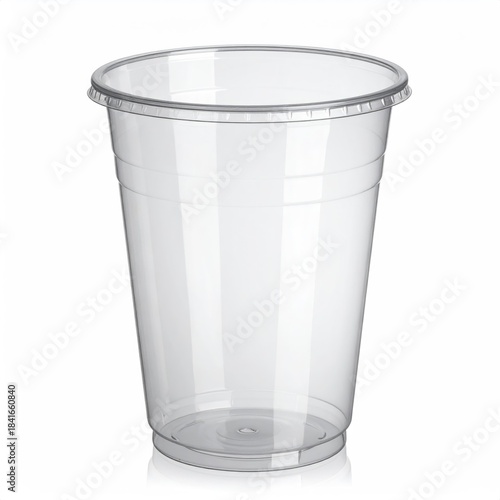 Wallpaper Mural Clear plastic drinking cup with a ridged rim Torontodigital.ca