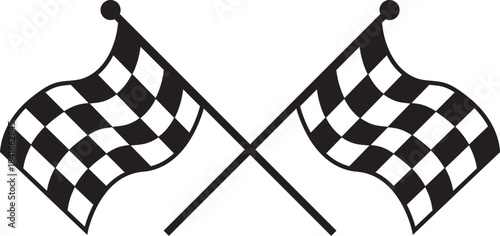 black and white checkered racing  flag vector file 