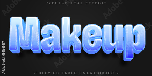 Makeup Beauty Glamour Vector Fully Editable Smart Object Text Effect