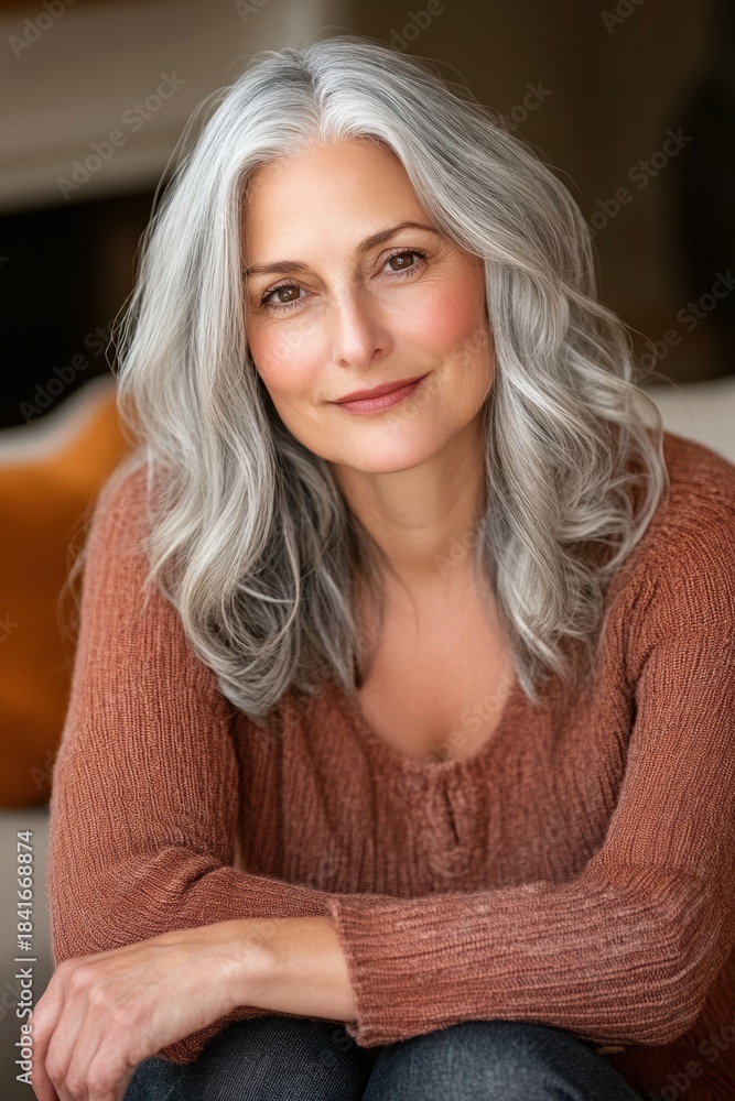 Fototapeta premium Ideal for wellness, aging gracefully, and real beauty themes.