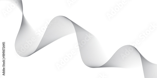 Vector abstract gradient wave Futuristic gray white abstract background. geometric flowing web smoke sound music digital blend curve line texture backgound.