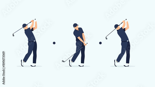 Golfer s Swing Sequence Dynamic Action and Athletic Movement Visualized