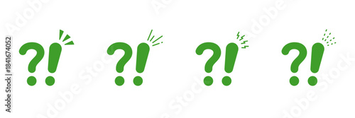 Question And Exclamation Marks Solid Icon Set. Expression Of Surprise, Curiosity, And Emphasis Silhouette Symbol Collection. Communication And Emotion Representation. Isolated Vector Illustration