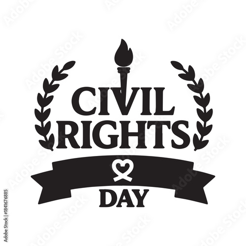 Torch of Freedom Celebrating Civil Rights Day, Equality, Justice, and Human Unity.