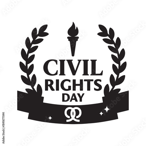 Torch of Freedom Celebrating Civil Rights Day, Equality, Justice, and Human Unity.