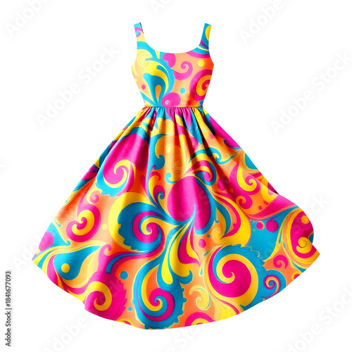 colorful dress isolated Mockup Design
