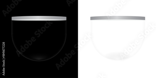 Realistic Shiny Glass Crystal Clear Glass Pod Design 03