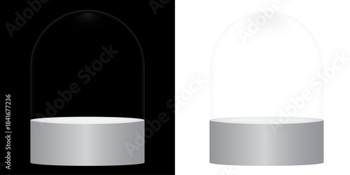 Realistic Shiny Glass Crystal Clear Glass Pod Design 04