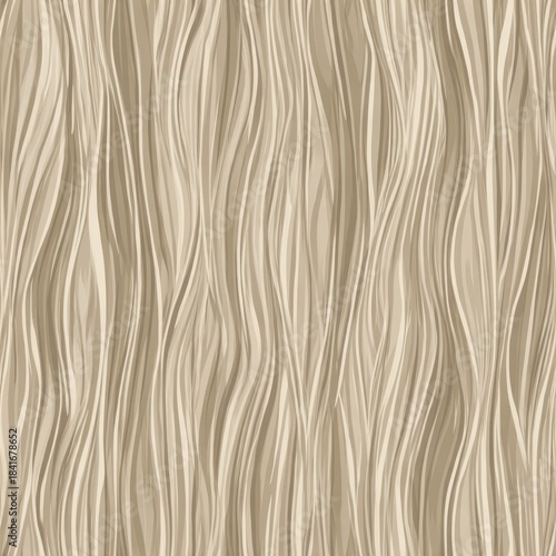 Seamless Beige Wavy Line Pattern for Modern Interior and Textile Design.