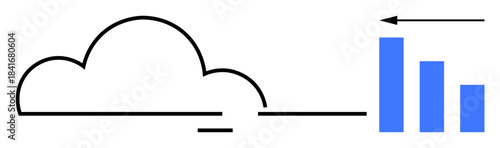Cloud computing concept. Cloud computing enables efficient data processing and analytics. Cloud computing supports innovation, data storage, technology progress, and digital transformation