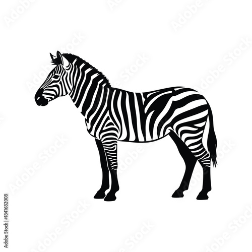 A zebra tribal style silhouette vector art illustration