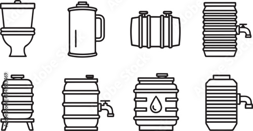 Vector illustration featuring an electric car with a set of tools and colorful pencils