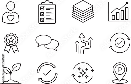 Ecology vector icon set illustration of environmental symbols and elements