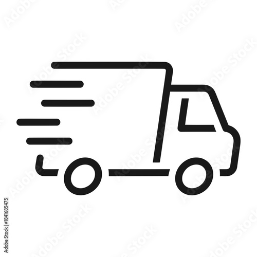 Fast Delivery truck icon Delivery Truck icon. Express delivery trucks icons. Fast shipping truck. Free delivery 24 hours. Logistic trucking sign. Vector illustration.
