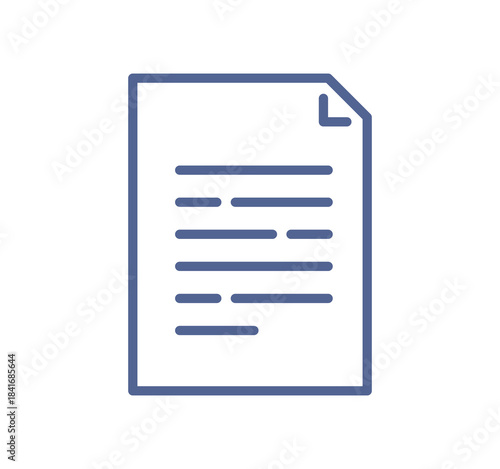 Document paper and company policy document, organizing, contract, data archive, business paper concept on background flat vector illustration.