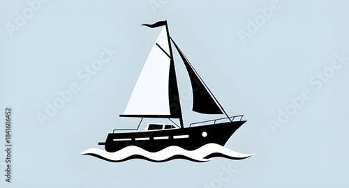 sailing boat icon, sailboat sea icon, yacht ocean icon, boat on water vector, sailing ship icon, sailboat illustration, nautical boat icon, sea travel icon, marine boat symbol, sailboat outline icon, 