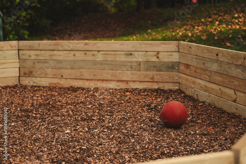 Red ball in a summer camp Gaga ball pit 
