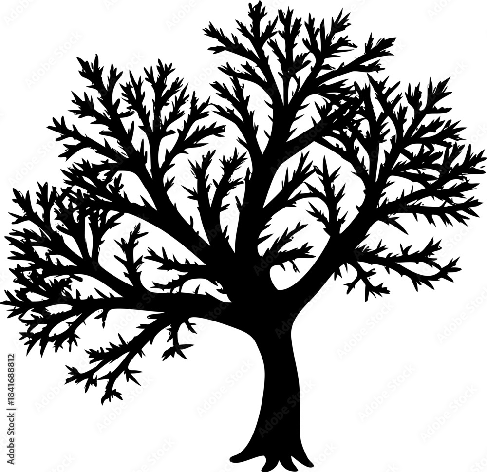Obraz premium vector tree silhouette