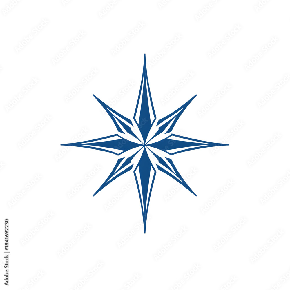 Obraz premium Blue Starburst Design on Transparent Background for Professional Branding
