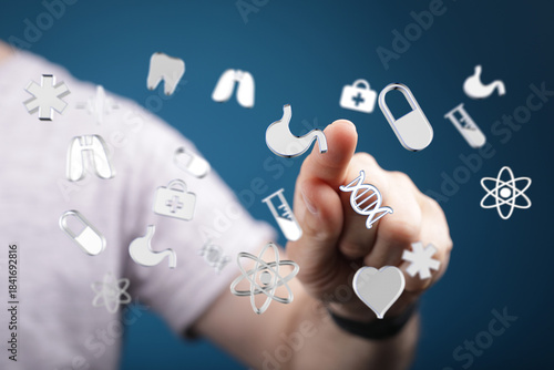 Healthcare concept: hand to...
