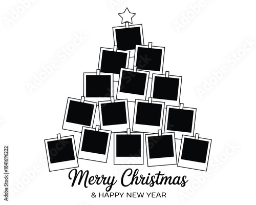 Creative Christmas Tree Photo Frame Collage
