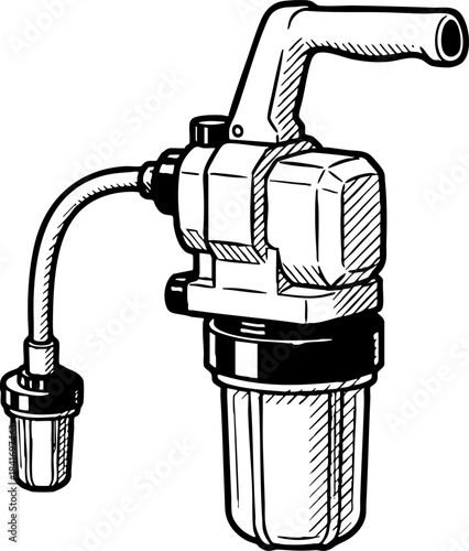 Industrial Air Filter Regulator Mechanical Component Engraving