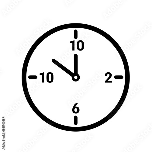 Clock face Detail: Close-up shot showcases a clock face with hands at a quarter to ten, highlighting the passage of time. The simple yet striking design emphasizes the essence of schedules.