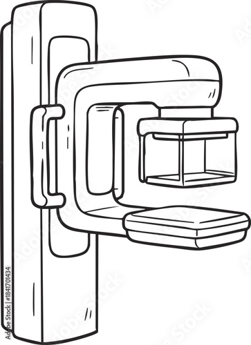 Medical Mammogram Machine Illustration