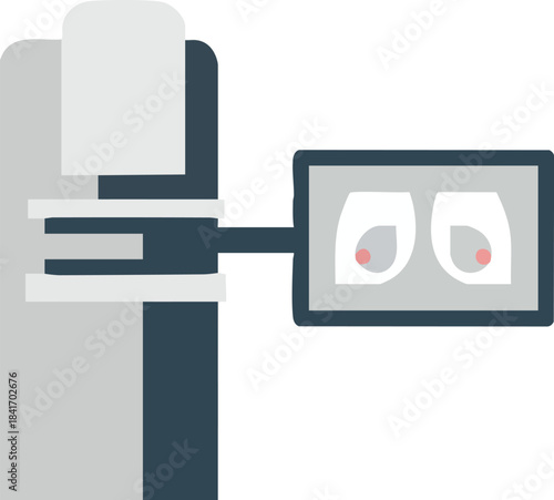Medical Mammogram Machine Illustration