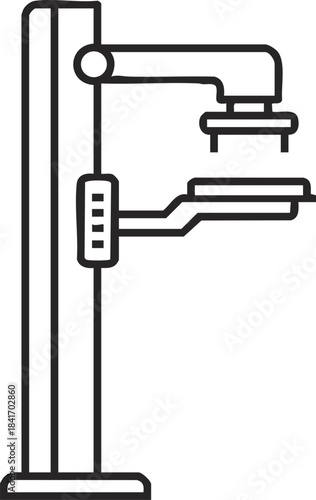 Medical Mammogram Machine Illustration