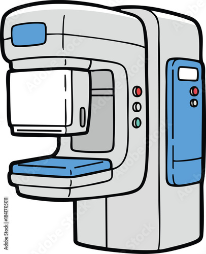 Medical Mammogram Machine Illustration