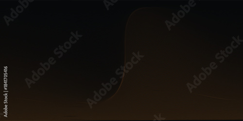 Abstract waves for design. Waves with lines created using the blend tool. Stylish line art background. Vector illustration.