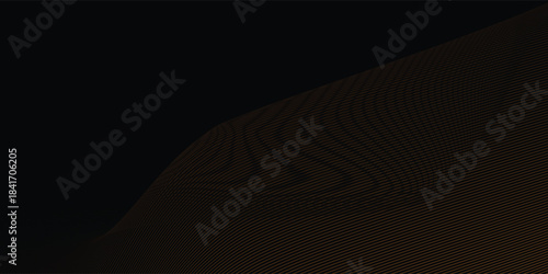 Abstract waves for design. Waves with lines created using the blend tool. Stylish line art background. Vector illustration.