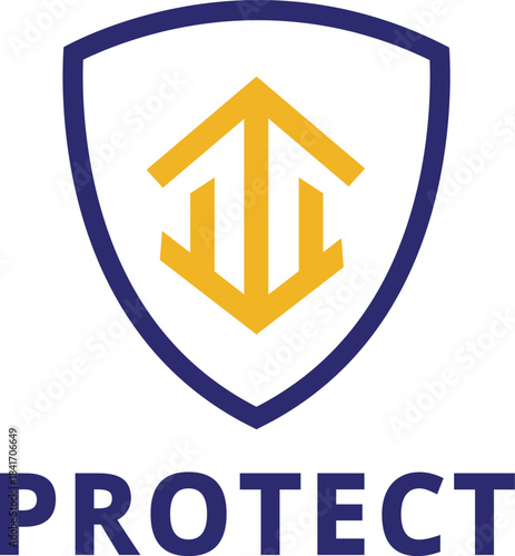 Abstract Security Shield Protection Logo