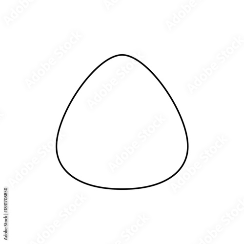 Minimalist Black Outline of a Single Droplet Shape