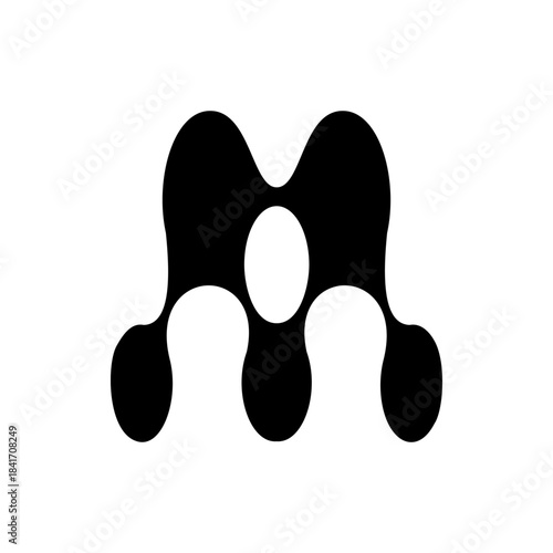 Minimalist Black and White Abstract Art, Modern Geometric Design, Triangular Shape